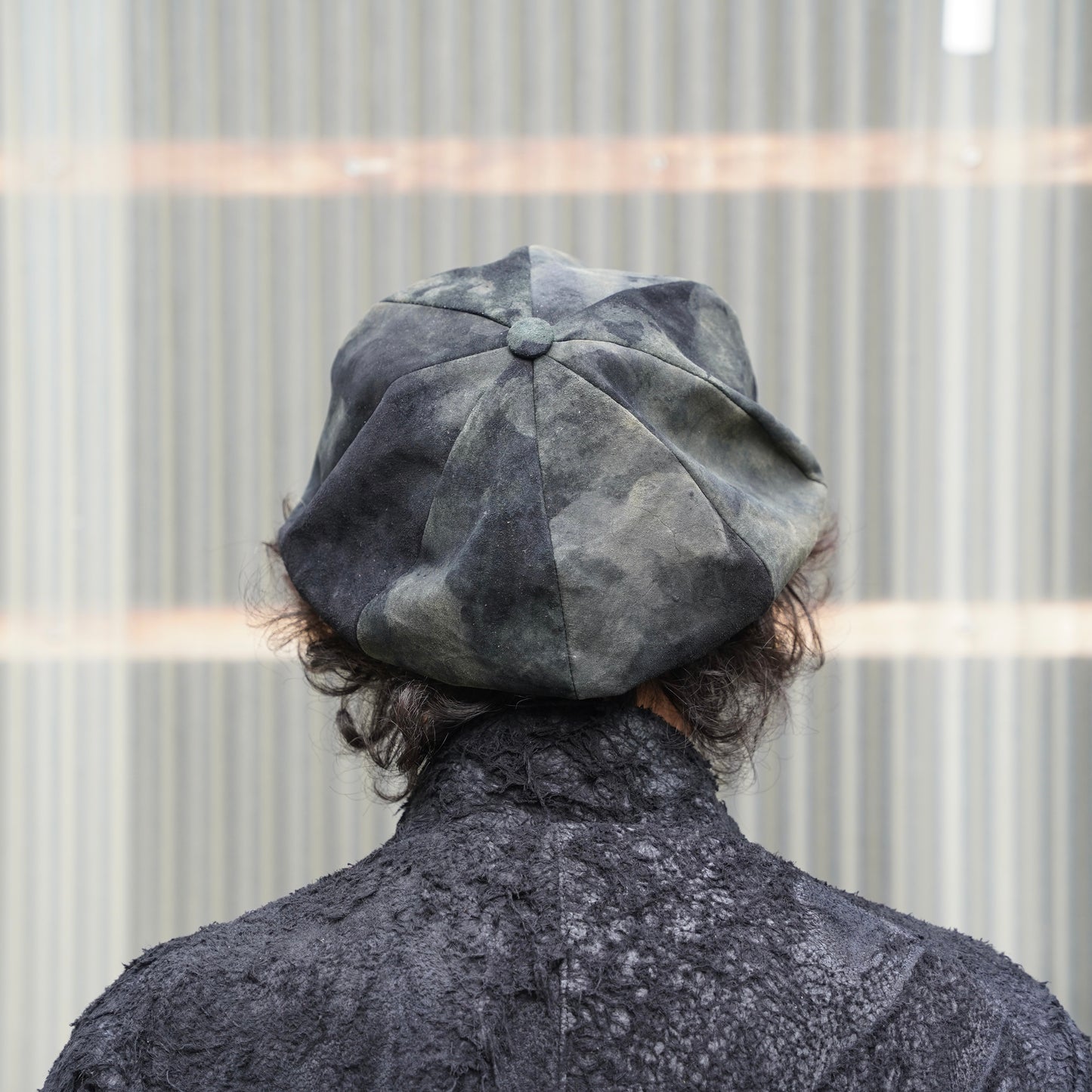 Leather Casquette / Lamb Suede