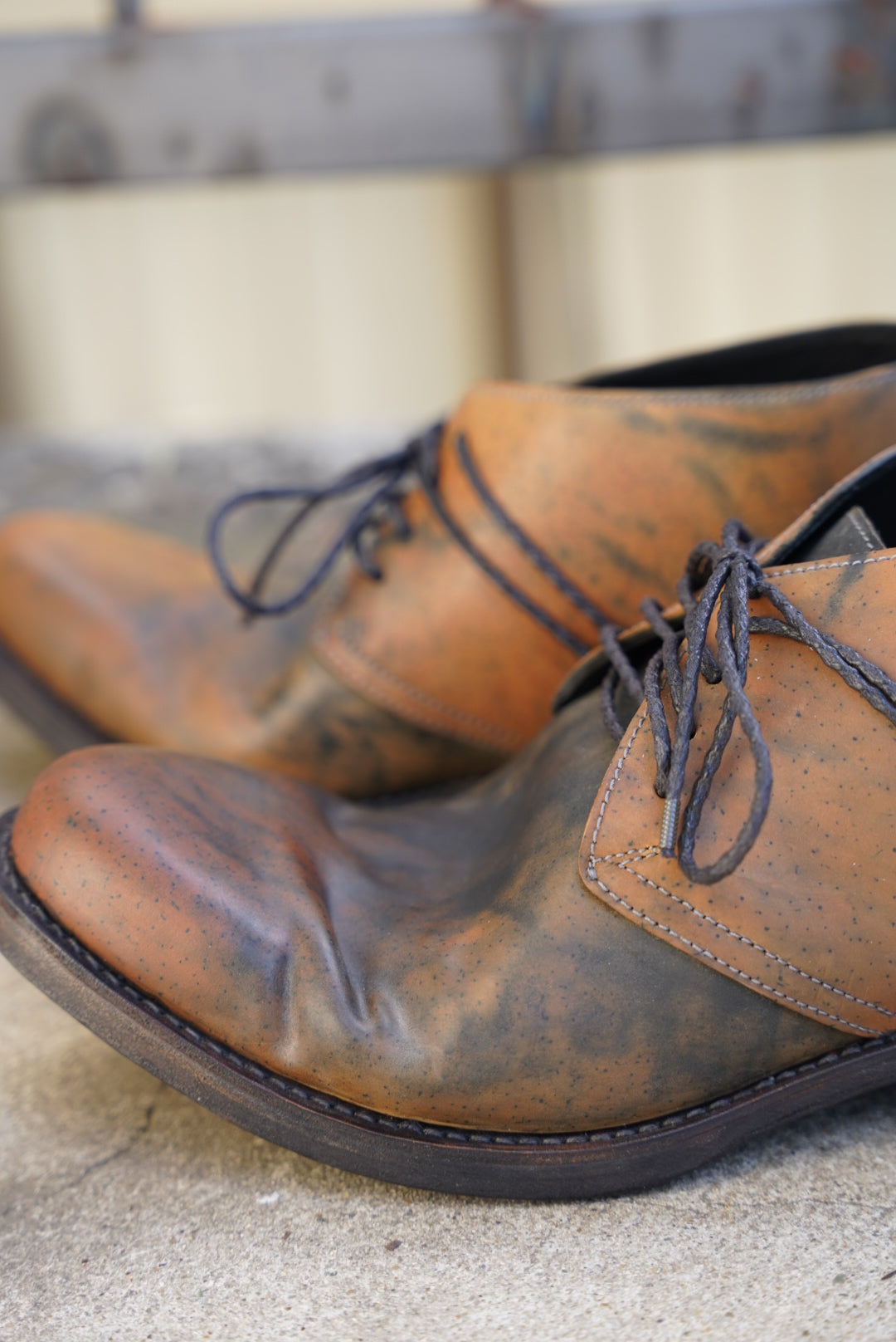 TECTA DERBY SHOES / MARBLE HORSEBUTT / 46 /