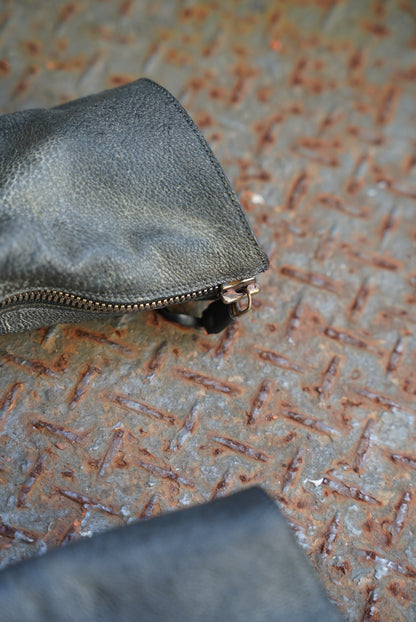 [ONLY ONE] ASIAN BLACK BEAR / BACK-ZIP BOOTS / 39 / OBJECT DYED W/ JP SUMI INK
