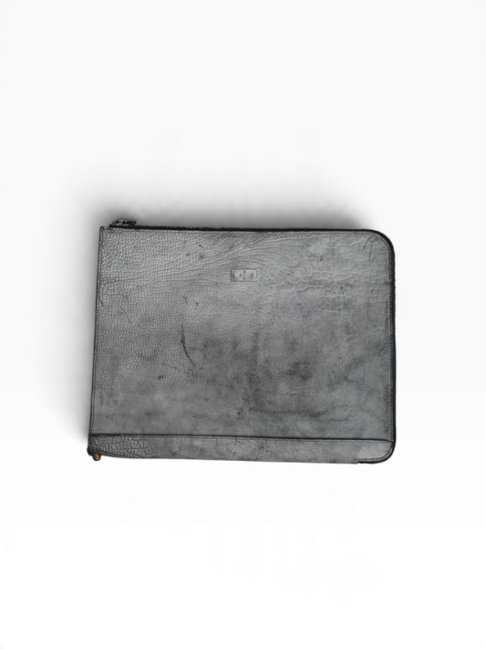 ZIP PORTFOLIO / SHRUNKEN HORSEBUTT / WHITE WAX