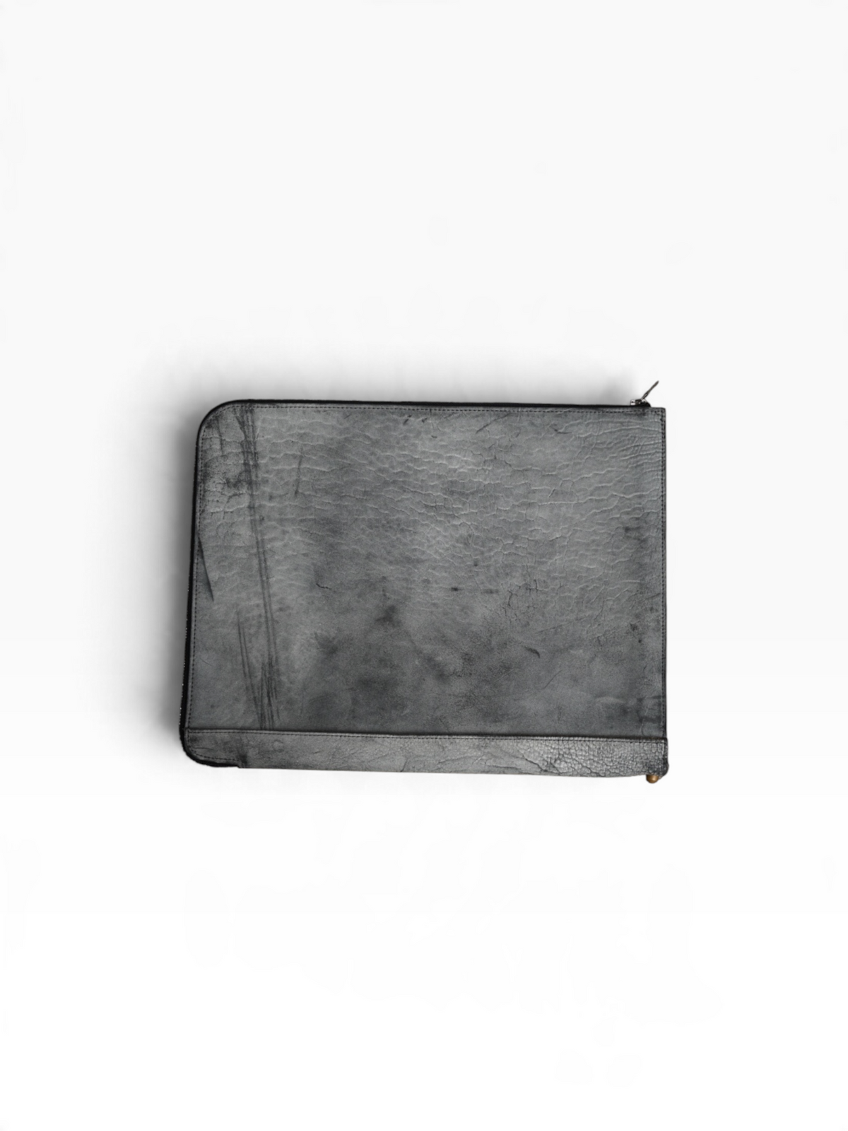 ZIP PORTFOLIO / SHRUNKEN HORSEBUTT / WHITE WAX