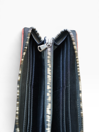 ROUND ZIP LONG WALLET / WAXED HORSE BUTT / RED