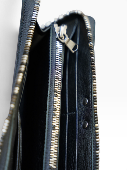 ROUND ZIP LONG WALLET / ELEPHANT / BLK