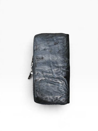 ROUND ZIP LONG WALLET / WAXED HORSEBUTT / BLK