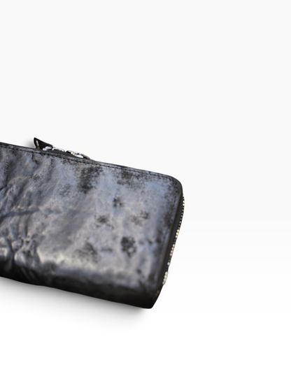 ROUND ZIP LONG WALLET / WAXED HORSEBUTT / BLK