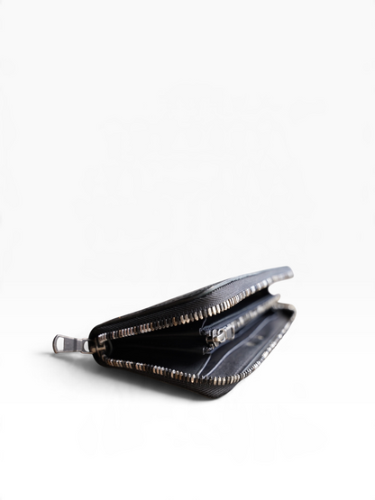 ROUND ZIP LONG WALLET / WAXED HORSEBUTT / BLK