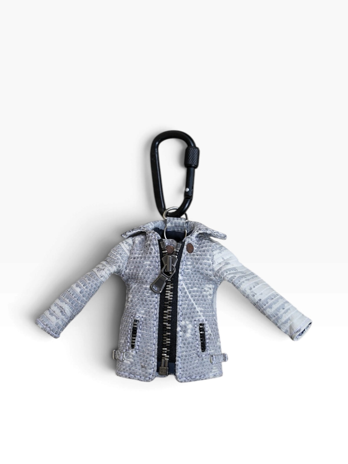 MINI JACKET KEY CASE / LIZARD / ASH GRAY /