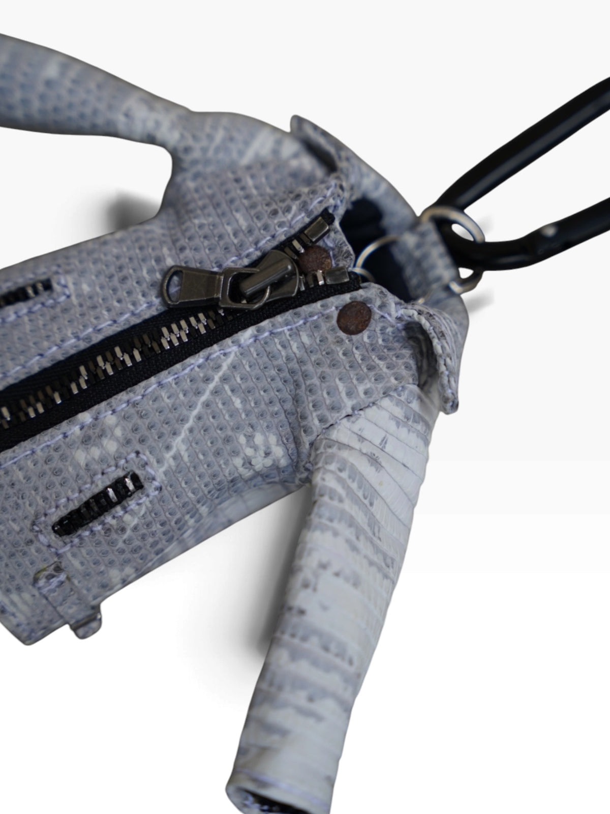 MINI JACKET KEY CASE / LIZARD / ASH GRAY /