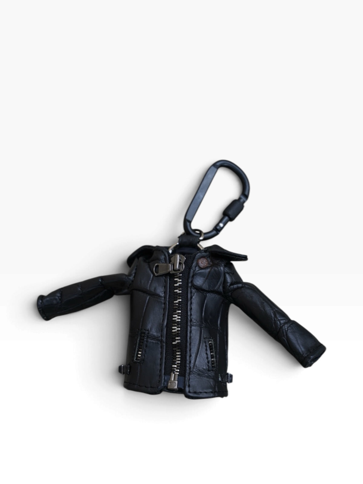 MINI JACKET KEY CASE / CROCODILE / BLK　①