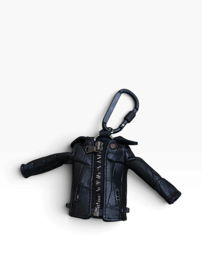 MINI JACKET KEY CASE / CROCODILE / BLK　①