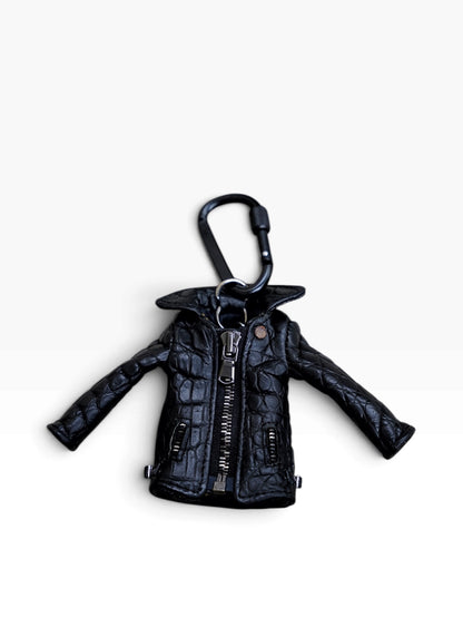 MINI JACKET KEY CASE / CROCODILE / BLK　②