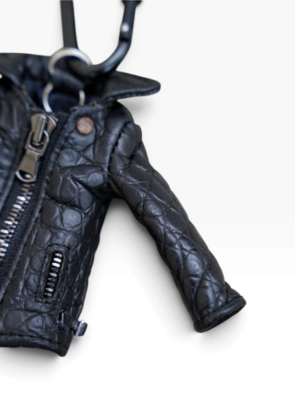 MINI JACKET KEY CASE / CROCODILE / BLK　②