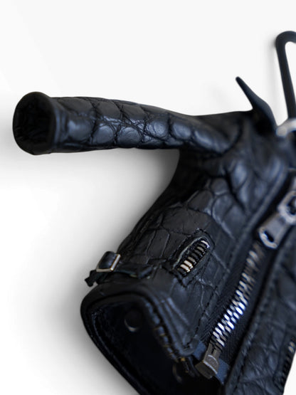 MINI JACKET KEY CASE / CROCODILE / BLK　②