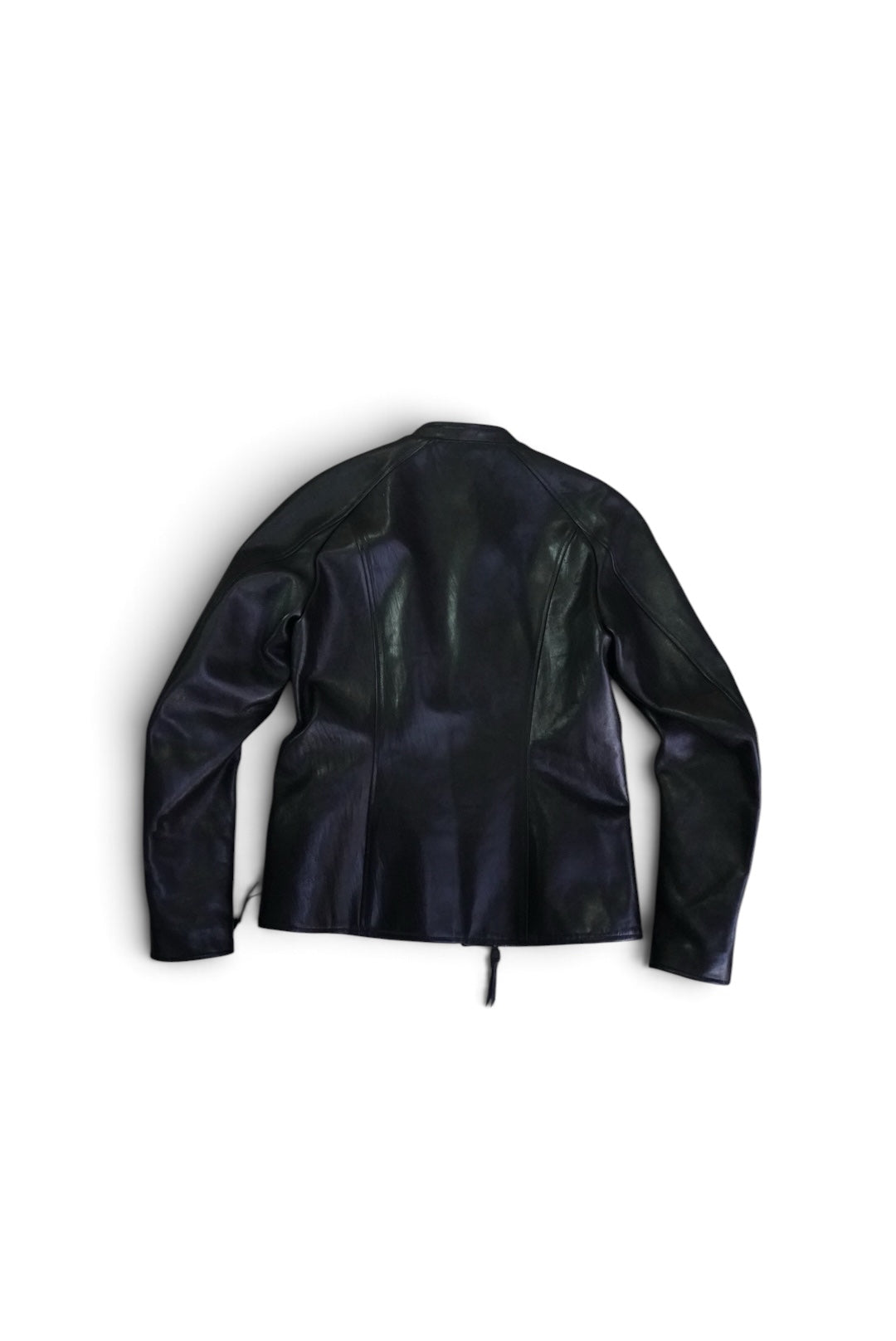 SEMI-DOUBLE BIKER JKT / SHINY HORSE / 44 / BLACK