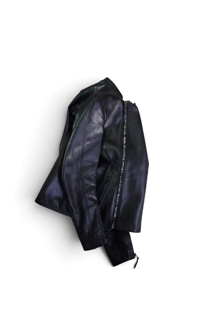SEMI-DOUBLE BIKER JKT / SHINY HORSE / 44 / BLACK