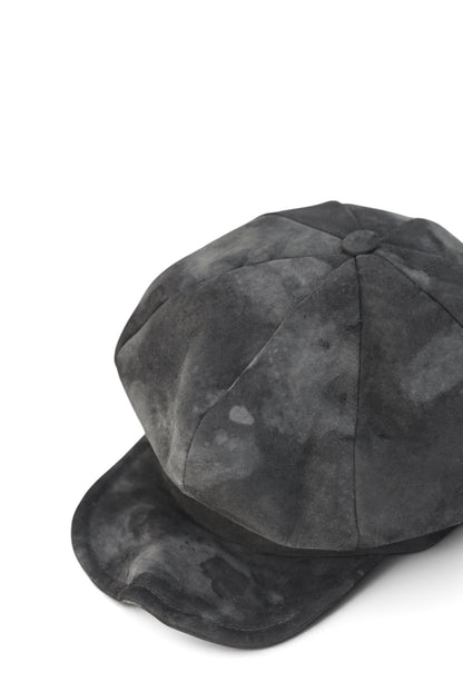 CASQUETTE / LAMB LEATHER SUEDE / BLACK / FREE SIZE /