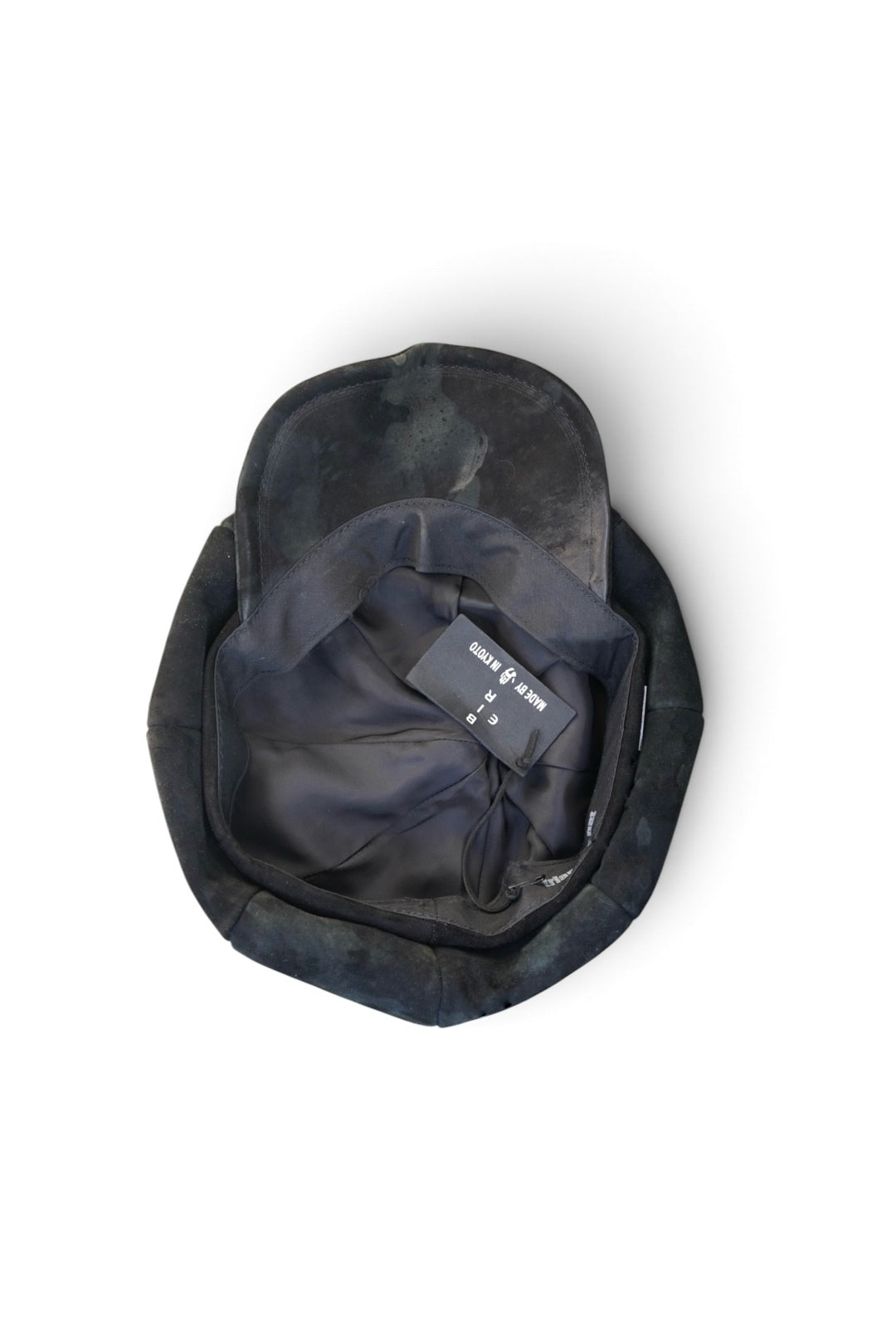 CASQUETTE / LAMB LEATHER SUEDE / BLACK / FREE SIZE /
