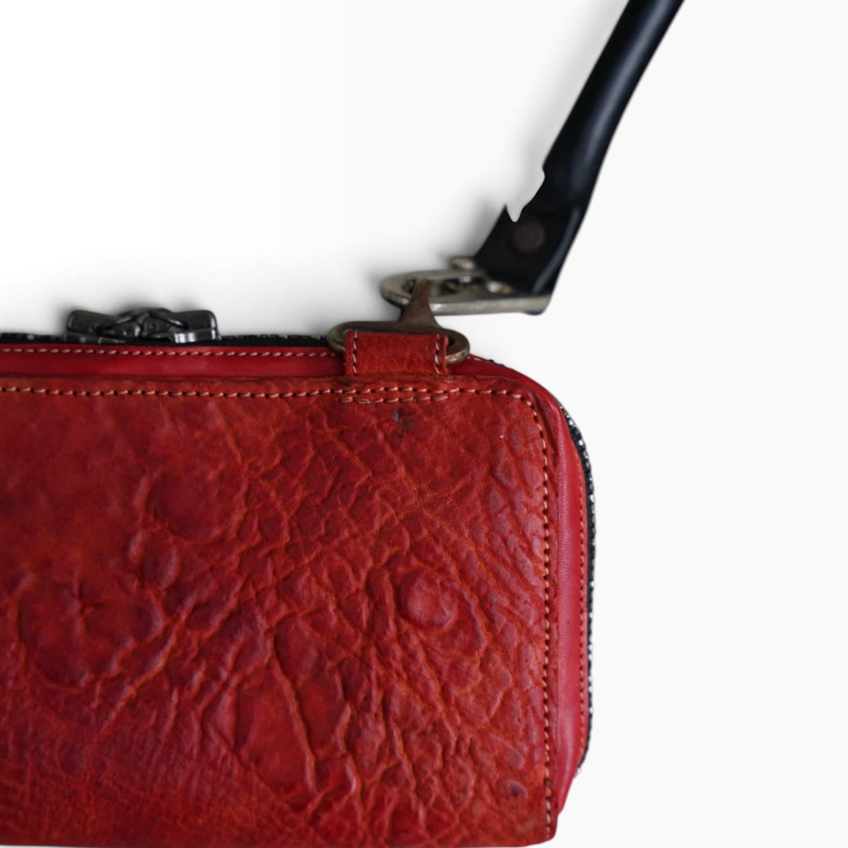 Wallet bag / WAXED HORSE BUTT / RED