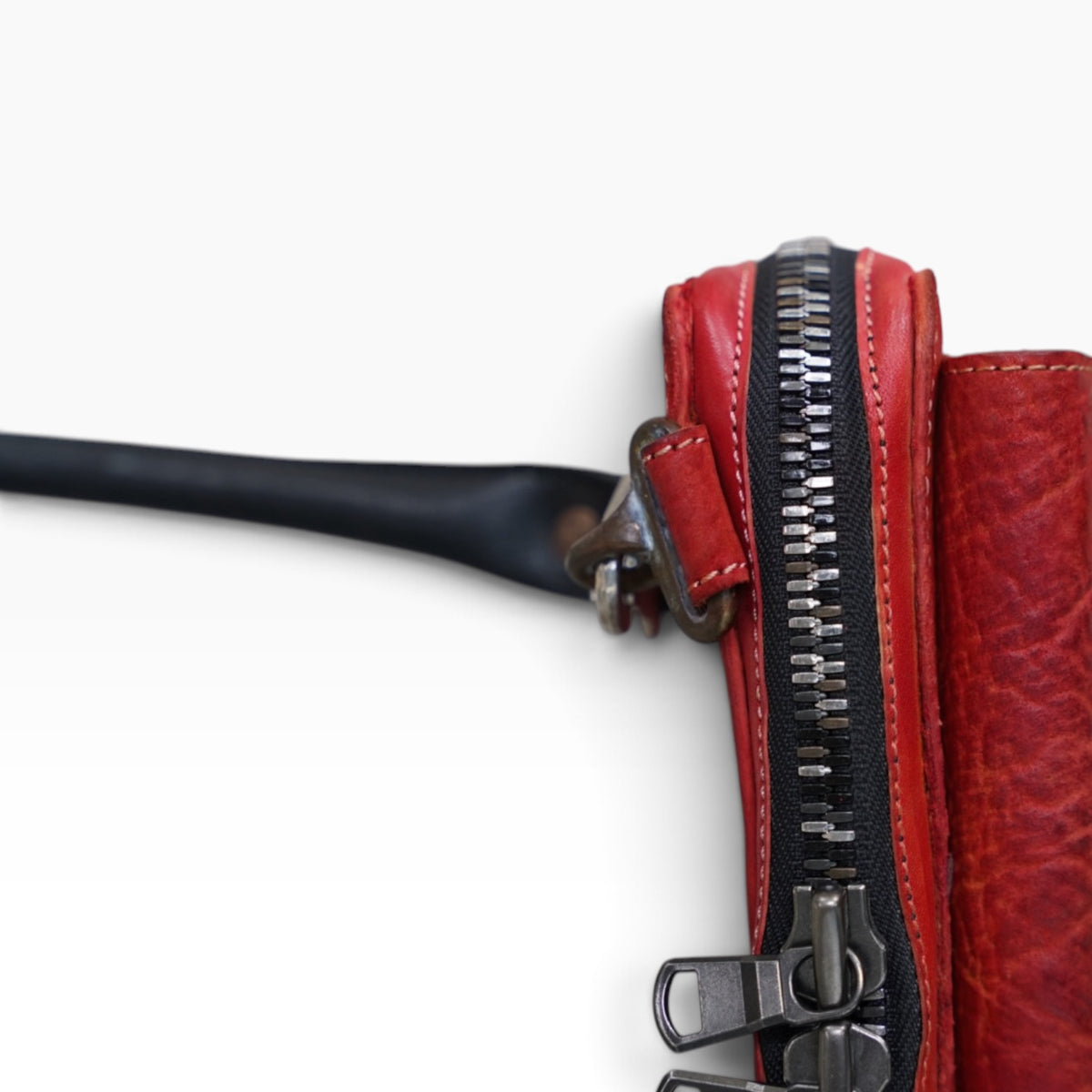 Wallet bag / WAXED HORSE BUTT / RED