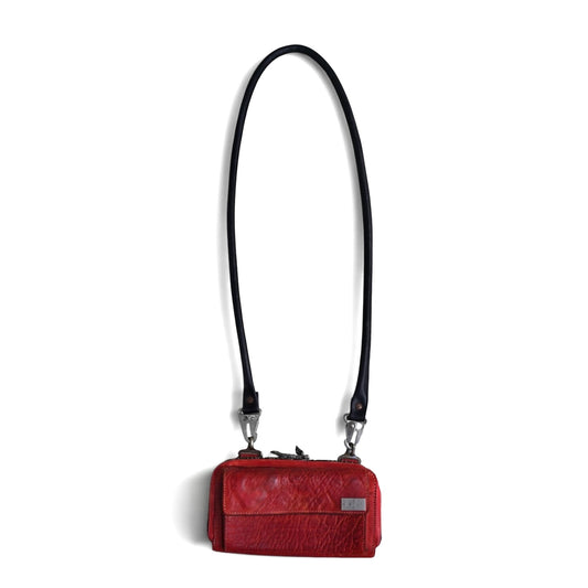 Wallet bag / WAXED HORSE BUTT / RED