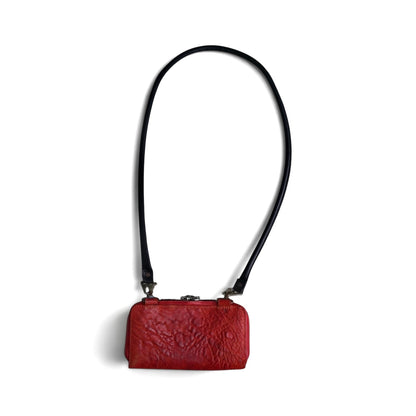 Wallet bag / WAXED HORSE BUTT / RED
