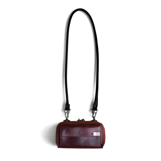Wallet bag / WAXED HORSE BUTT / BROWN BURGHUNDY