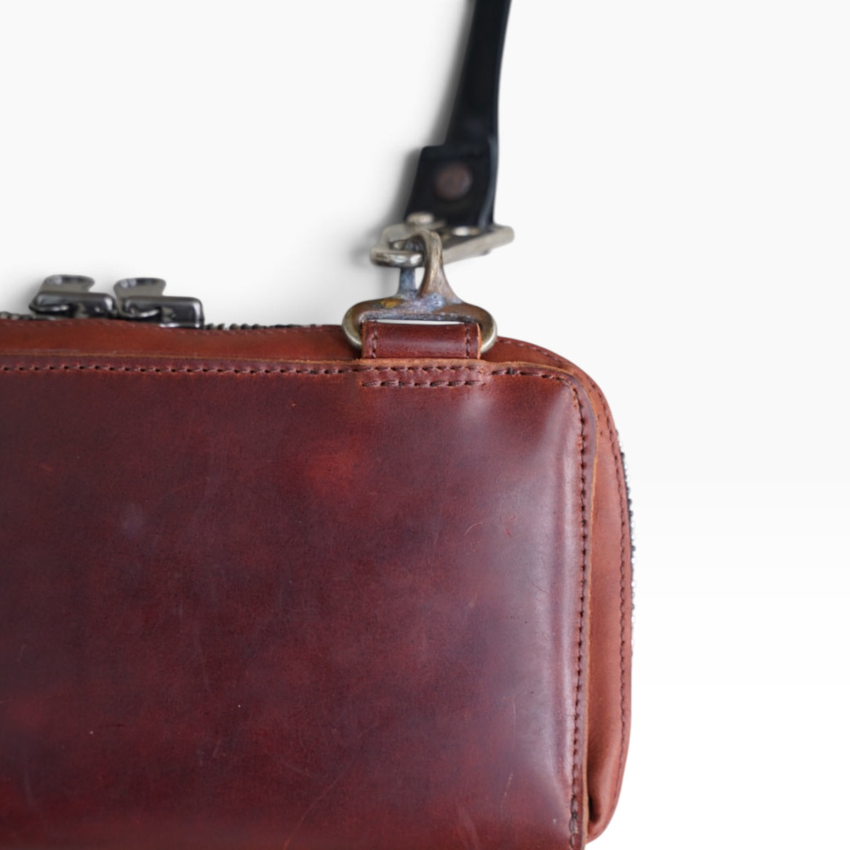 Wallet bag / WAXED HORSE BUTT / BROWN BURGHUNDY