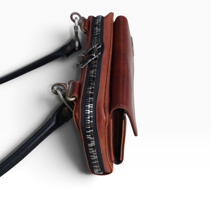Wallet bag / WAXED HORSE BUTT / BROWN BURGHUNDY