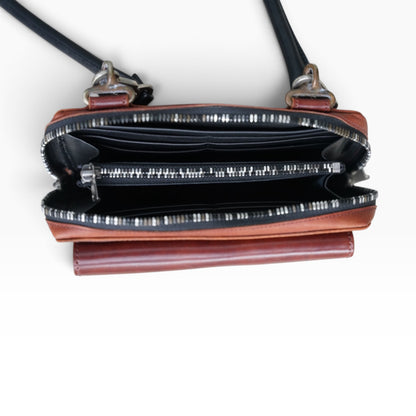 Wallet bag / WAXED HORSE BUTT / BROWN BURGHUNDY