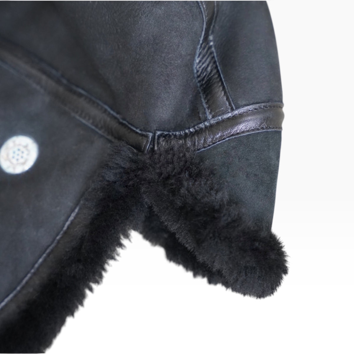 AVIATOR CAP / SHEARLING / MERINO SHEEP / BLACK